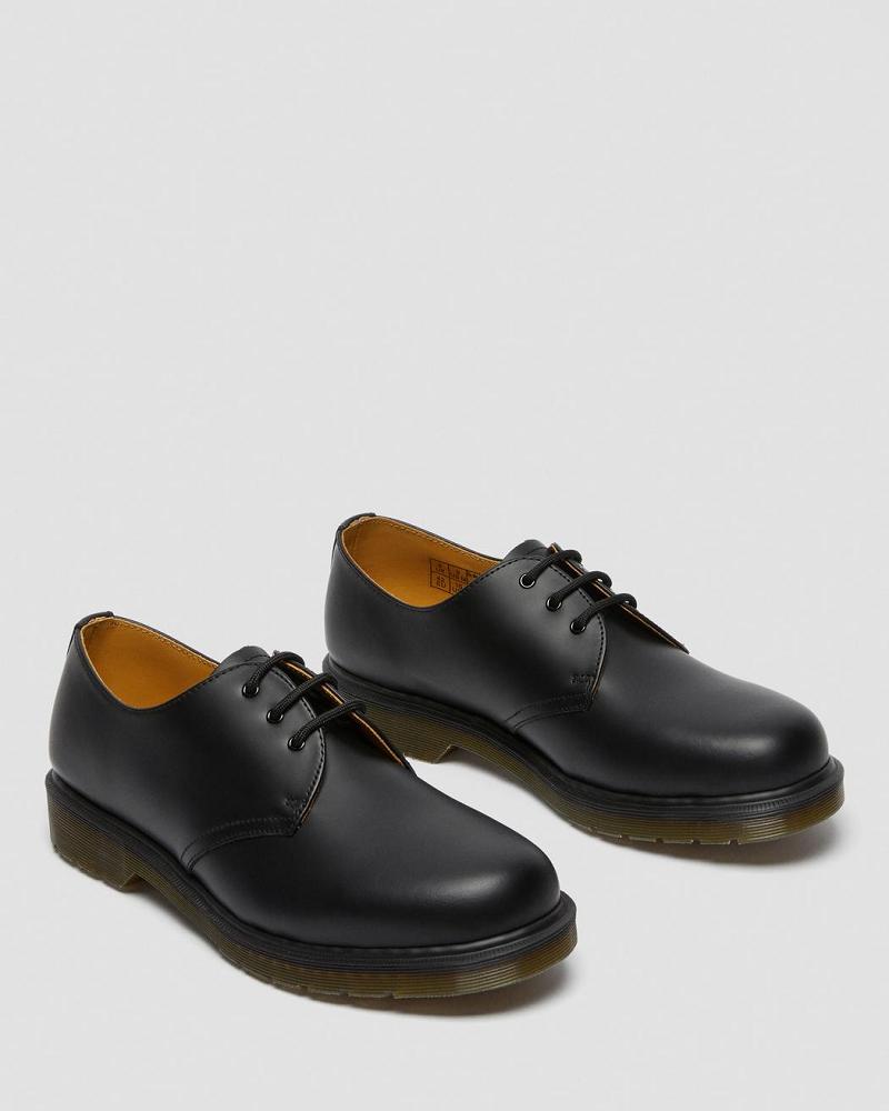 1461 Plain Welt Smooth Bőr Oxford Cipő Férfi Fekete | HU 214UZG